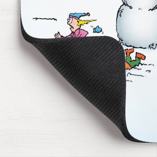 Killer Snowman Funny Cartoon Mousepad (Ecke)