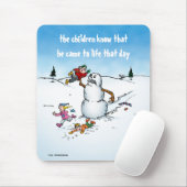 Killer Snowman Funny Cartoon Mousepad (Mit Mouse)