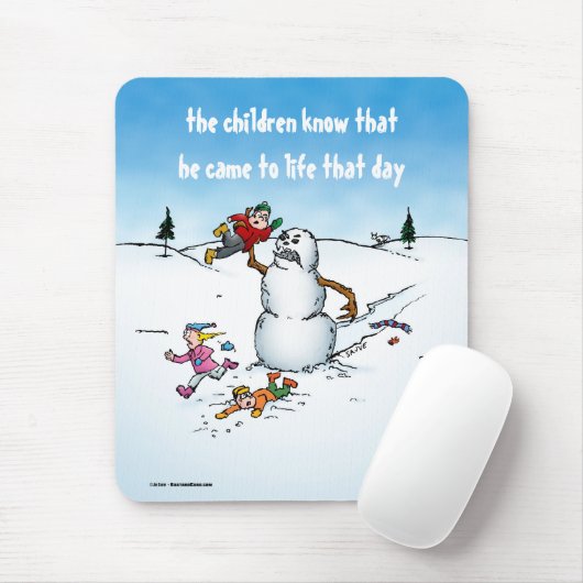 Killer Snowman Funny Cartoon Mousepad (Mit Mouse)