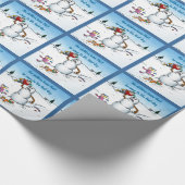 Killer Snowman Funny Cartoon Weihnachtsgeschenk Wr Geschenkpapier (Ecke)