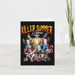 Killer Summer Vibes Beach Vacation Funny Horror Su Karte