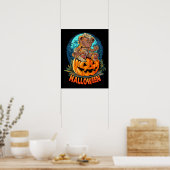 Killer Teddy Bear Halloween Jack-o-Laterne Poster (Küche)