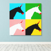 Killer Unicorn (Art Print) Leinwanddruck (Insitu (Holzboden))