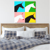 Killer Unicorn (Art Print) Leinwanddruck (Insitu (Schlafzimmer))