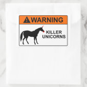 Killer Unicorns Rechteckiger Aufkleber (Tasche)