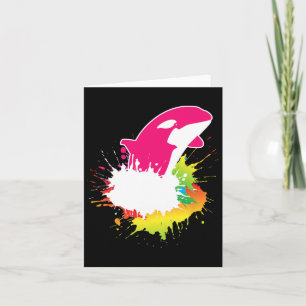 Killer Wal Animal Gift Sea Creatures Colorful or Karte