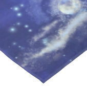 Killer Wale auf Vollmond Blue Tablecloth Tischdecke (Schrägansicht)