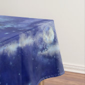 Killer Wale auf Vollmond Blue Tablecloth Tischdecke (Beispiel)