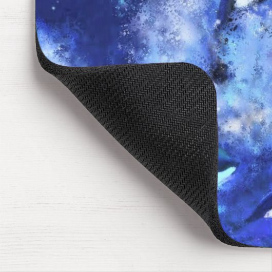 Killer Wale auf Vollmond Maus Pad - Blau Mousepad (Ecke)