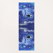Killer Wale in Blue Full Moon Yoga Mat Yogamatte (Vorderseite)