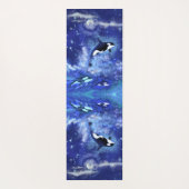 Killer Wale in Blue Full Moon Yoga Mat Yogamatte (Rückseite)