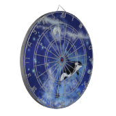 Killer Whale auf Vollmond Dart Board - Blau Dartscheibe (Vorderseite Links)