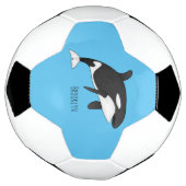 Killer whale cartoon illustration fußball (Gedreht)