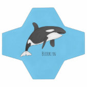 Killer whale cartoon illustration fußball (Flach)
