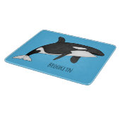 Killer whale cartoon illustration  schneidebrett (Ecke)