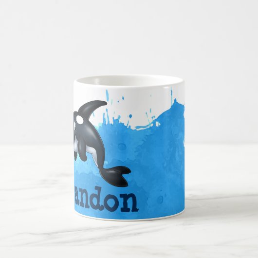Killer Whale Cartoon Tasse (Mittel)
