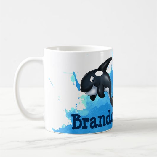 Killer Whale Cartoon Tasse (Links)