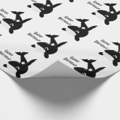 Killer Whale Design Geburtstag Geschenkpapier (Ecke)