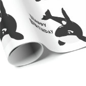Killer Whale Design Geburtstag Geschenkpapier (Rolleneckpunkt)