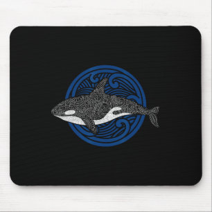 Killer Whale Design Ocean Waves Men Boys Kinder Or Mousepad