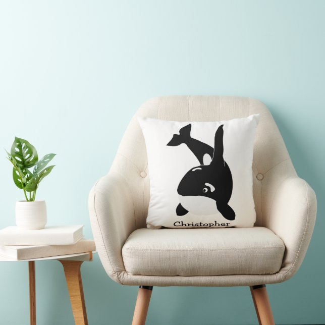 Killer Whale Design Personalised Kissen (Stuhl )