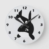 Killer Whale Design Runde Wanduhr (Vorderseite)