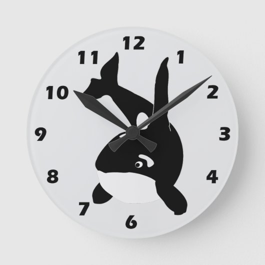 Killer Whale Design Runde Wanduhr (Vorderseite)
