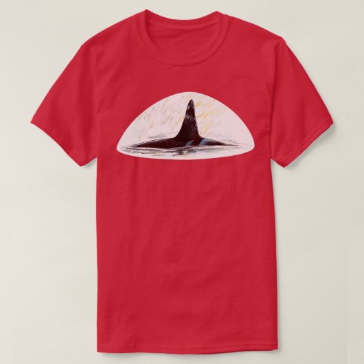 Killer Whale Dorsal Fin Scribble T-Shirt (Design vorne)