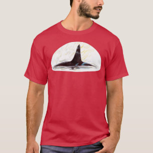 Killer Whale Dorsal Fin Scribble T-Shirt