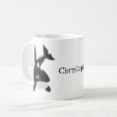 Killer Whale einfach den Namen hinzufügen Kaffeetasse (Vorderseite Links)