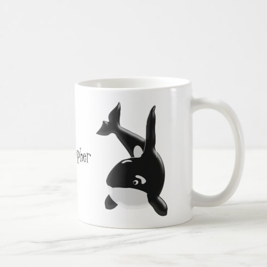 Killer Whale einfach den Namen hinzufügen Kaffeetasse (Rechts)