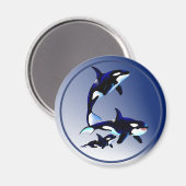 Killer Whale-Familienzmagnete Magnet (Vorderseite/Rückseite)