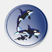 Killer Whale-Familienzmagnete Magnet (Vorne)