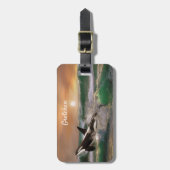 Killer Whale im rauen Meer   Gepäckanhänger (Vorderseite vertikal)