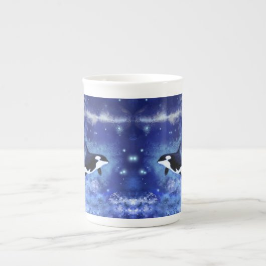 Killer Whale Knochen China Tasse (Vorderseite)