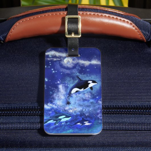 Killer Whale Luggage Tag Gepäckanhänger (Vorderseite Insitu 2)