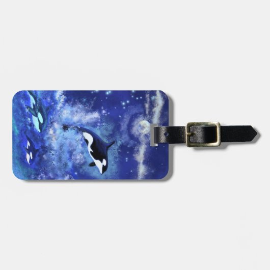 Killer Whale Luggage Tag Gepäckanhänger (Vorderseite horizontal)