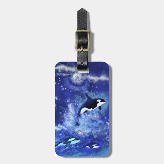 Killer Whale Luggage Tag Gepäckanhänger (Vorderseite vertikal)