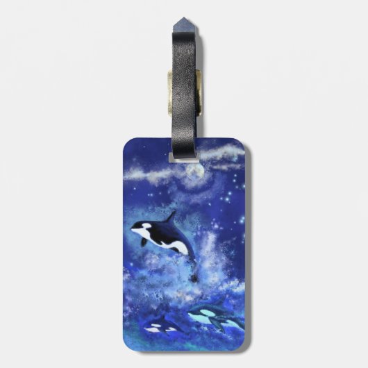 Killer Whale Luggage Tag Gepäckanhänger (Rückseite vertikal)