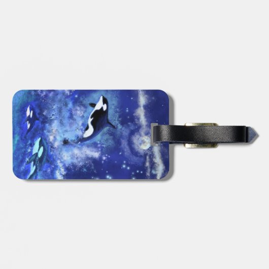 Killer Whale Luggage Tag Gepäckanhänger (Rückseite horizontal)