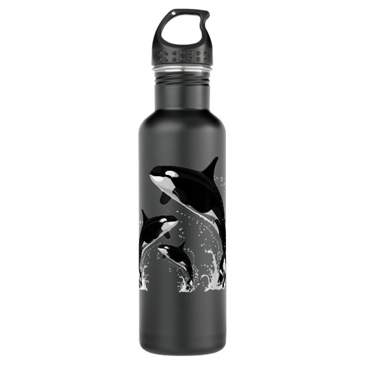 Killer Whale Ocean Animal Lover Orca Edelstahlflasche (Vorderseite)