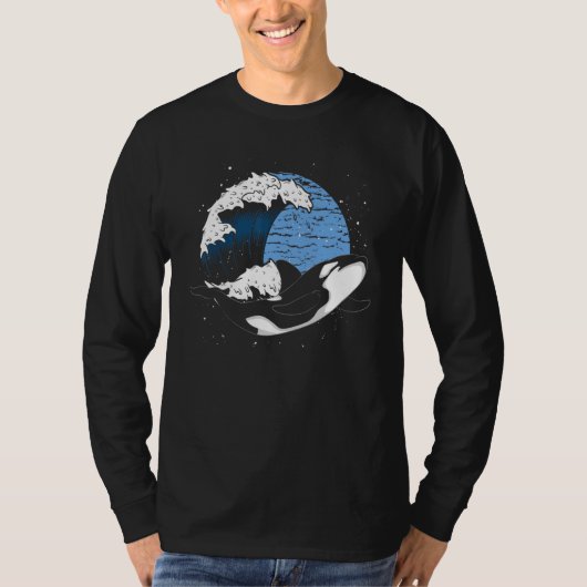 Killer Whale Ocean Animal Waves Orca T-Shirt (Vorderseite)