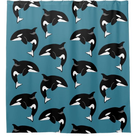 Killer Whale Orca Duschvorhang (Vorderseite)