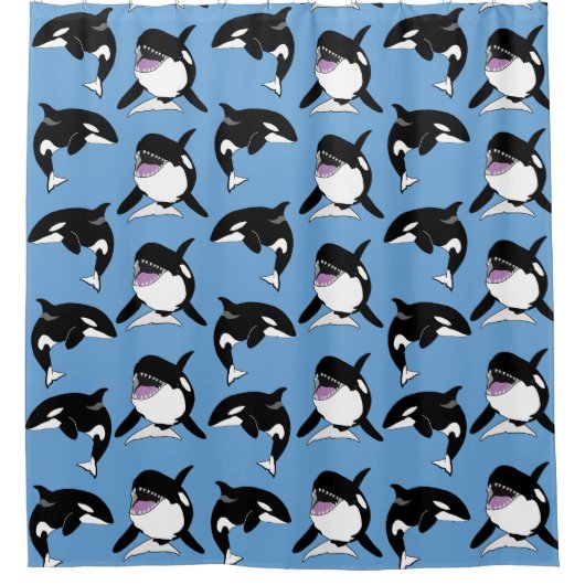 Killer Whale Orca Duschvorhang (Vorderseite)