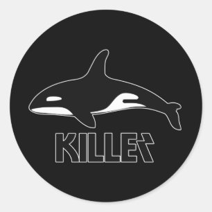 Killer Whale Orca of Death Runder Aufkleber