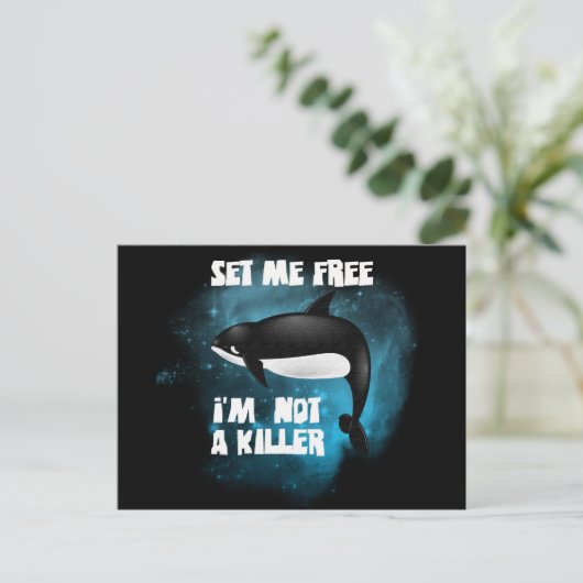 Killer Whale - Orca Postkarte (Stehend Vorderseite)