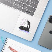 Killer Whale Orca Sticker (Laptop mit iPhone)