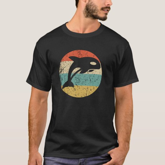Killer Whale Retro Orca Whale Icon T-Shirt (Vorderseite)