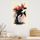 Killer Whale Tinte Malerei Poster (Küche)