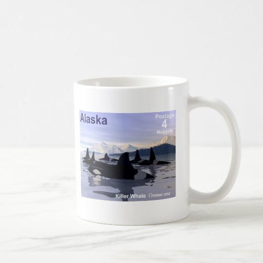 Killer Whales - Alaska Postage Kaffeetasse (Rechts)